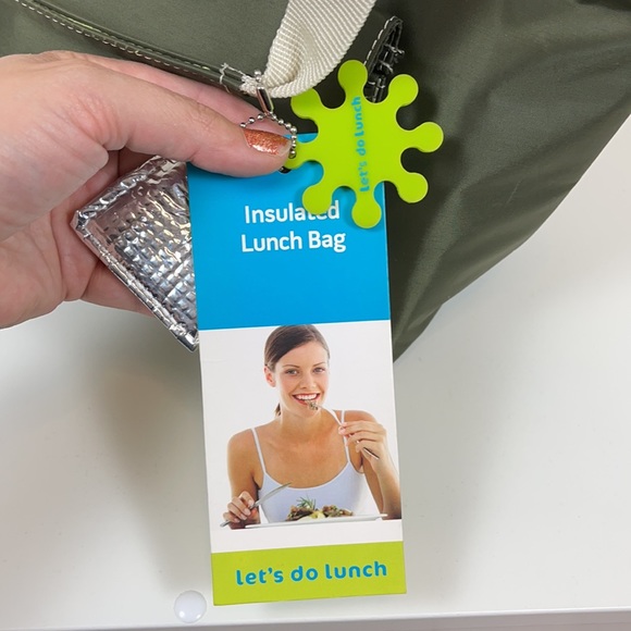 NWT Let’s Do Lunch Insulted Lunch Bag in Olive Green - Picture 5 of 9